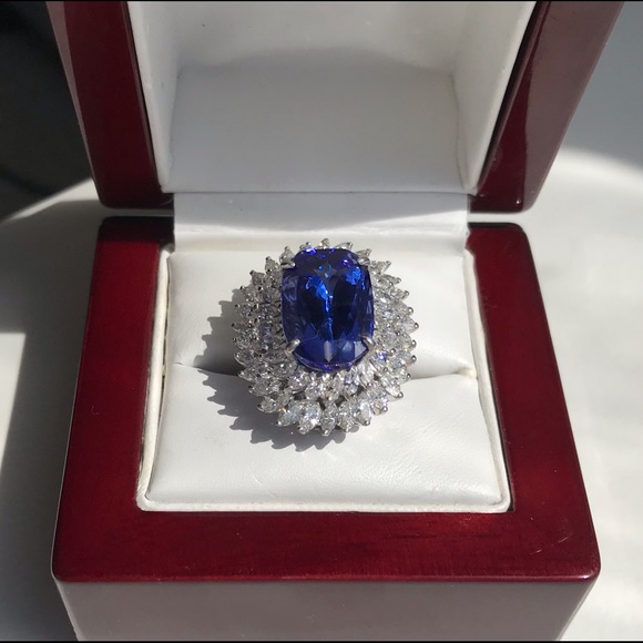 Tanzanite diamond ring/pendant unworn - Picture 2 of 5